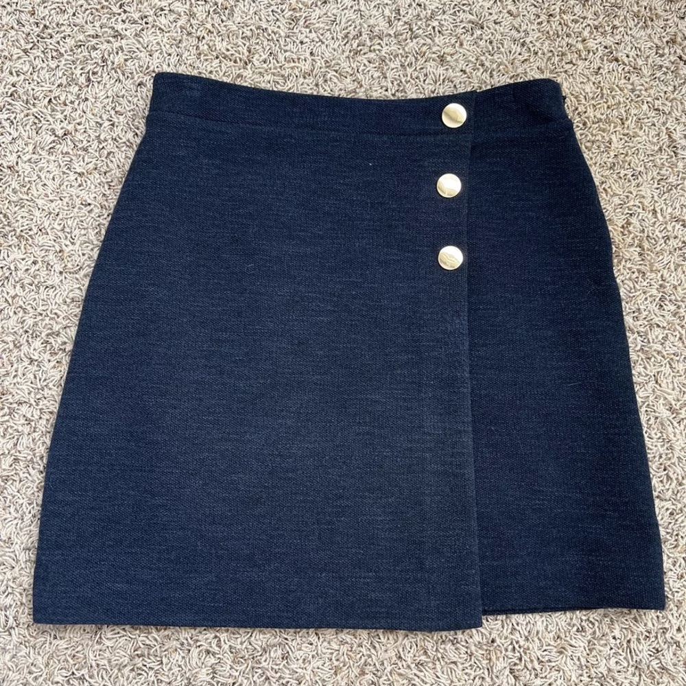Ann Taylor LOFT Navy Twead Skirt